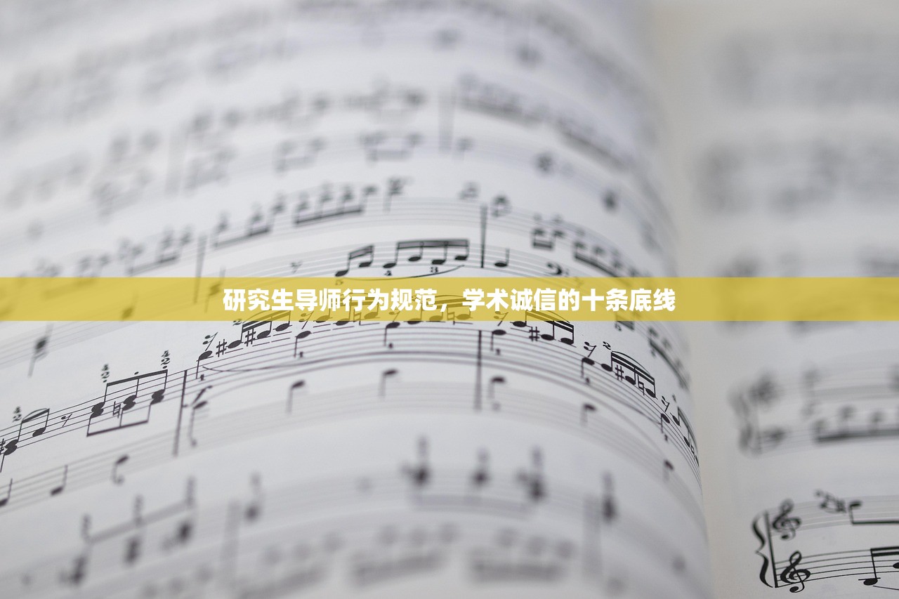 研究生导师行为规范，学术诚信的十条底线